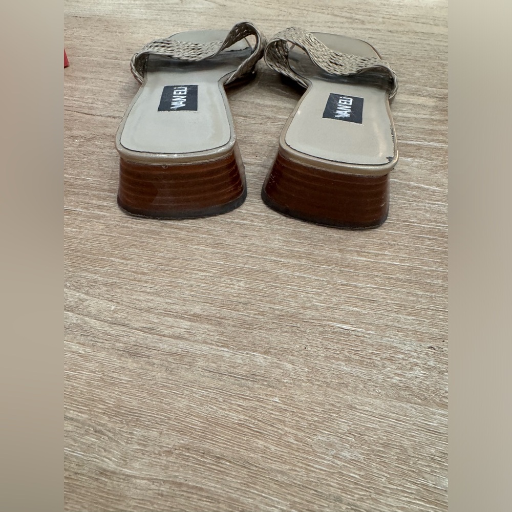 VanEli platinum woven mule sandals size 9 - Picture 6 of 7